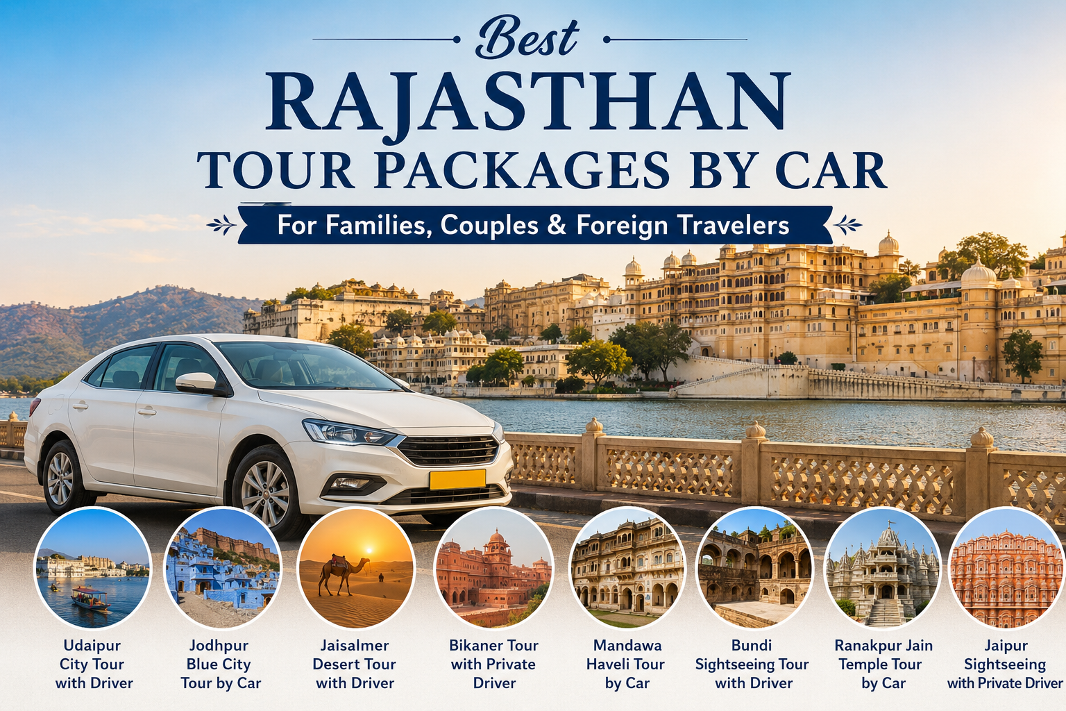 Best Rajasthan Tour Packages by Car for Families, Couples & Foreign Travelers